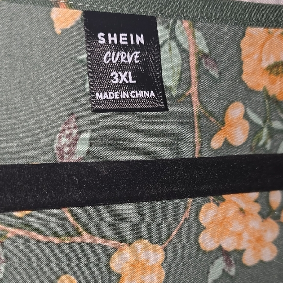 Shein Green Flutter Sleeve V-Neck Midi Dress 3XL - Picture 2 of 9